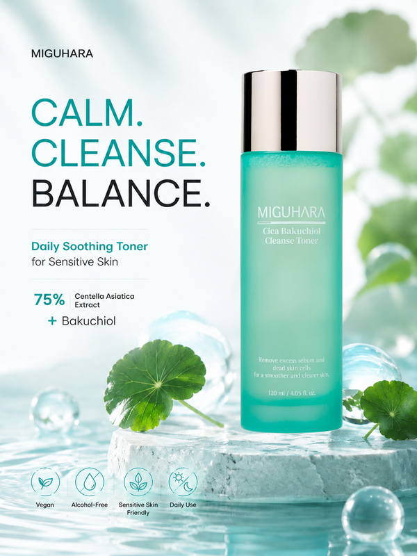MIGUHARA Cica Bakuchiol Cleanse Toner (120ml)